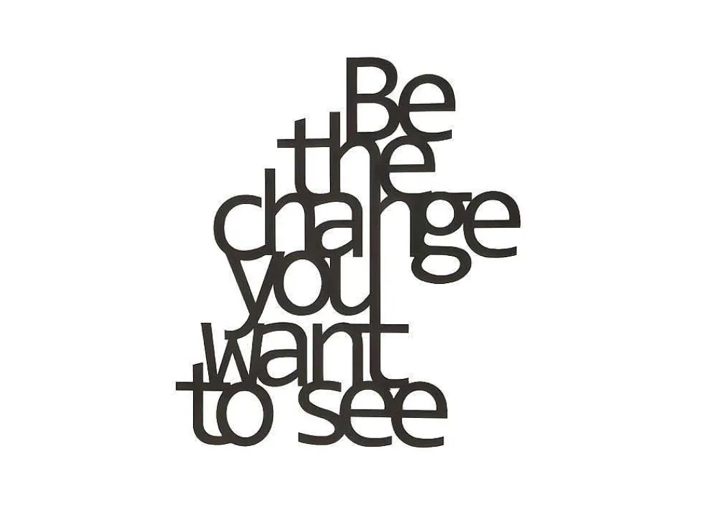 Metalen Decoratie The Change, Zwart, 62X1,5X70 Cm,-EPIKASA Hot