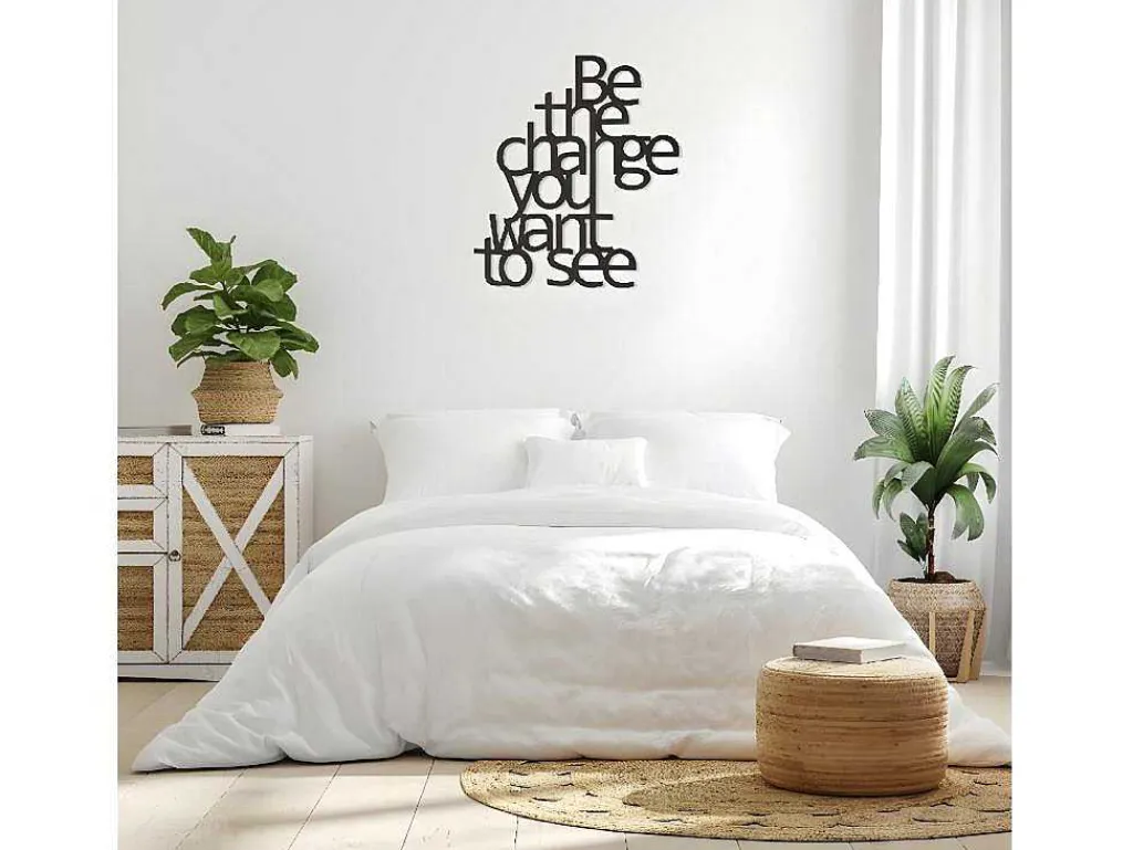 Metalen Decoratie The Change, Zwart, 62X1,5X70 Cm,-EPIKASA Hot
