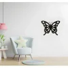 Metalen Decoratie Vlinder 7, Zwart, 48X1,5X37 Cm,-EPIKASA New