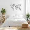 Metalen Decoratie Wereldkaart 4, Zwart, 120X1,5X72 Cm,-EPIKASA Discount