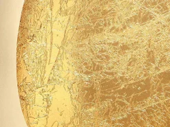 Metalen Kandelaar - B. 31,5 X H. 43 Cm - Messing En Bladgoud Afwerking - Goud - Belinni-OZAIA New