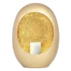 Metalen Kandelaar - B.26 X H.33 Cm - Messing En Bladgoud Afwerking - Verguld - Belinni-OZAIA
