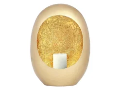 Metalen Kandelaar - B.26 X H.33 Cm - Messing En Bladgoud Afwerking - Verguld - Belinni-OZAIA