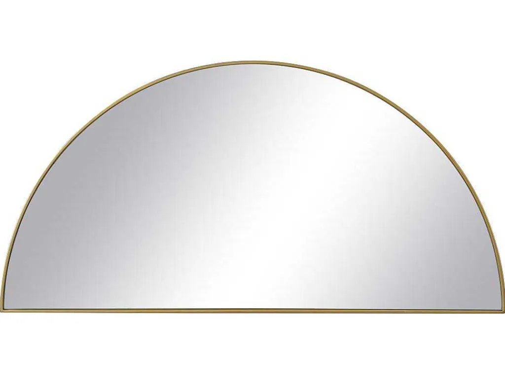 Metalen Spiegel Met Halve Cirkel Design - B.50 X H.100 Cm - Goudkleurig - Gavra-OZAIA Sale