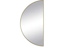 Metalen Spiegel Met Halve Cirkel Design - B.50 X H.100 Cm - Goudkleurig - Gavra-OZAIA Sale