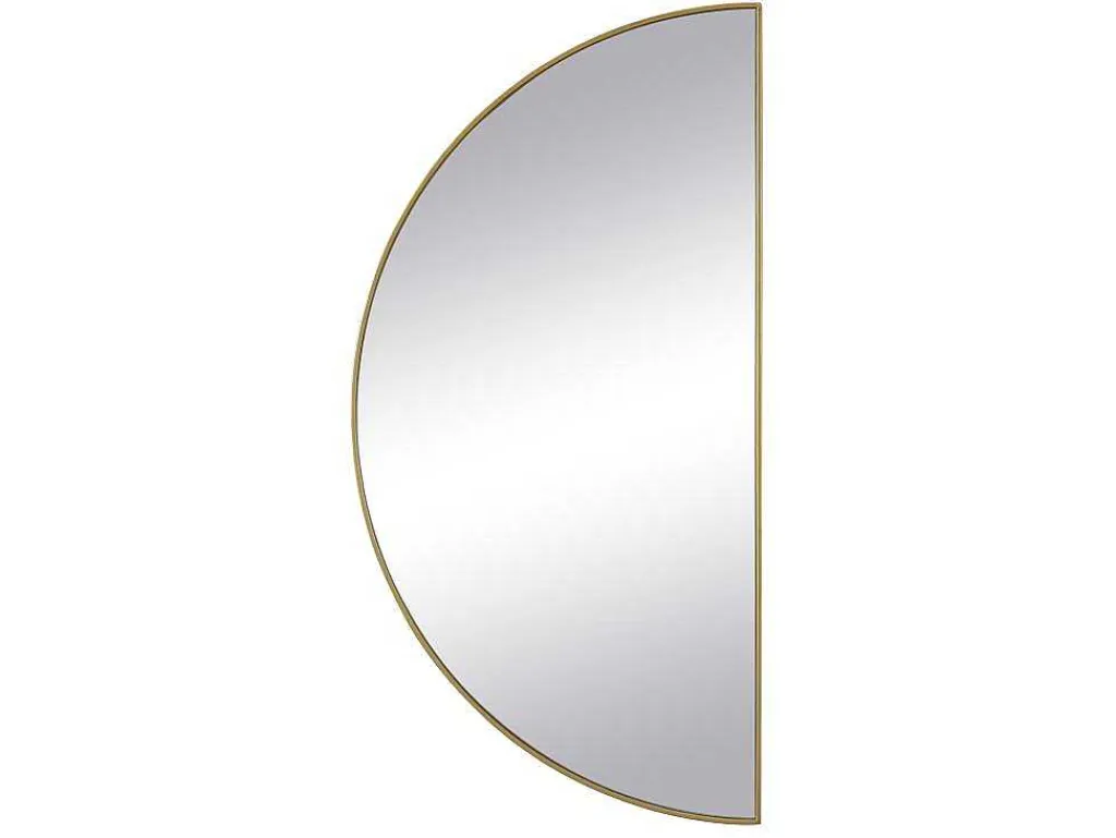 Metalen Spiegel Met Halve Cirkel Design - B.50 X H.100 Cm - Goudkleurig - Gavra-OZAIA Sale
