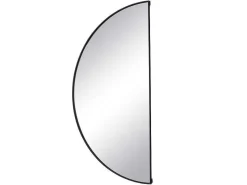 Metalen Spiegel Met Halve Cirkel Design - B.50 X H.100 Cm - Zwart - Gavra-OZAIA Best