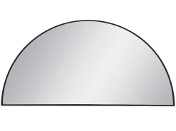 Metalen Spiegel Met Halve Cirkel Design - B.50 X H.100 Cm - Zwart - Gavra-OZAIA Best