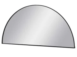 Metalen Spiegel Met Halve Cirkel Design - B.50 X H.100 Cm - Zwart - Gavra-OZAIA Best