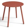 Metalen Tuinmeubelset - 2 Lage Stapelstoelen En Een Bijzettafel - Terracotta - Mirmande-MYLIA Best