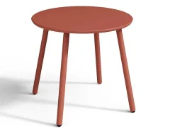 Metalen Tuinmeubelset - 2 Lage Stapelstoelen En Een Bijzettafel - Terracotta - Mirmande-MYLIA Best
