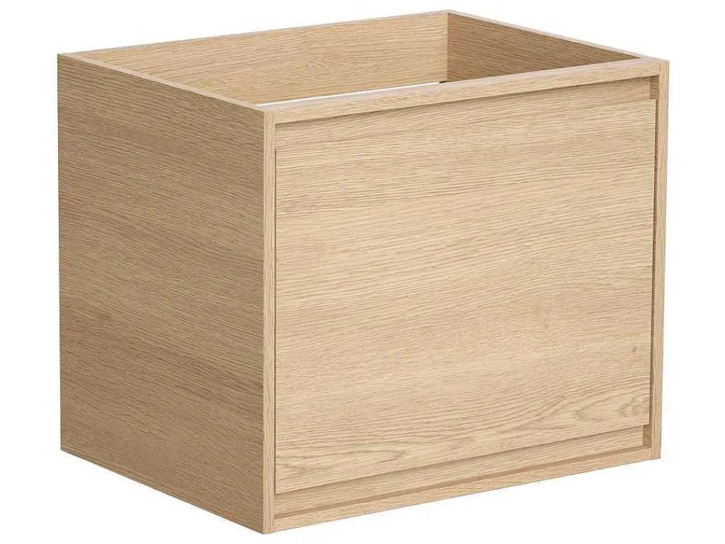 Meubel Onder Wastafel Met Engelse Lade - Eikenfineer - 60 Cm - Mesliva-Vente-unique Hot