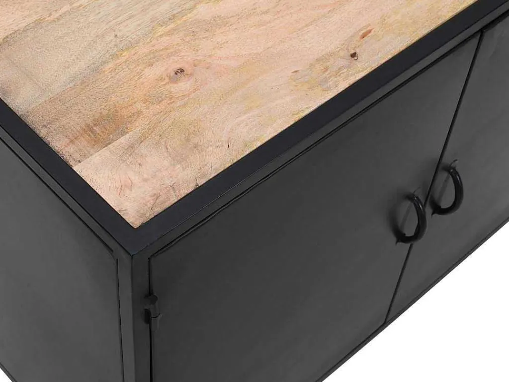 Meubel Voor Onder Wastafel Van Metaal - 2 Deuren - 95 Cm - Orionis-Vente-unique Outlet