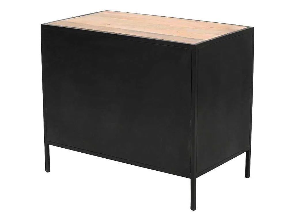 Meubel Voor Onder Wastafel Van Metaal - 2 Deuren - 95 Cm - Orionis-Vente-unique Outlet