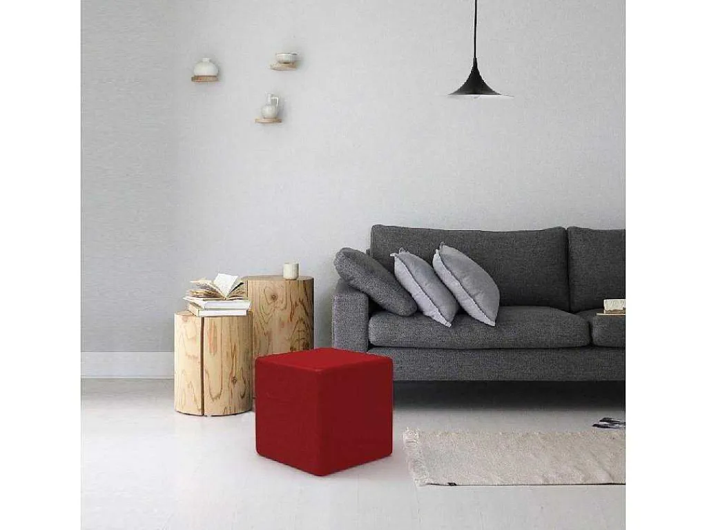 Milena Pouf, Rood, 34X34X37 Cm,-EPIKASA Hot