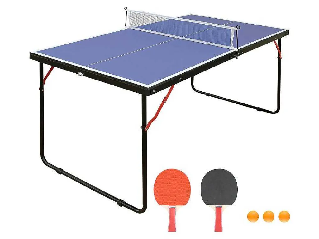 Mini-Pingpongtafel Met Batjes, Ballen En Net - L137 X D76 X H67 Cm - Denis-Vente-unique Sale