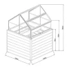 Mini-Tuinkas Van Polycarbonaat En Structuur Van Aluminium - L120 X B120 X H169 Cm - Antraciet - Genista-EXPERTLAND Hot