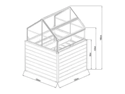 Mini-Tuinkas Van Polycarbonaat En Structuur Van Aluminium - L120 X B120 X H169 Cm - Antraciet - Genista-EXPERTLAND Hot