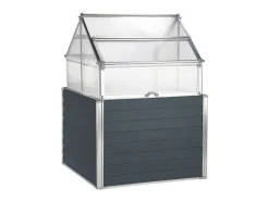 Mini-Tuinkas Van Polycarbonaat En Structuur Van Aluminium - L120 X B120 X H169 Cm - Antraciet - Genista-EXPERTLAND Hot