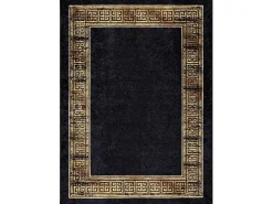 Miro 51223.806 Tapijt Wasbaar Kader, Grieks Antislip - Zwart / Goud 200X290 Cm-RugsX Outlet