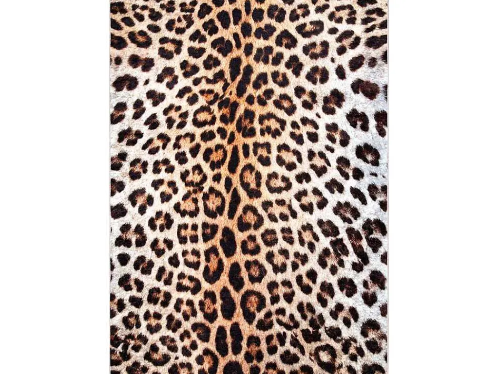 Miro 51568.804 Tapijt Wasbaar Luipaardpatroon Antislip - Creme / Bruin 120X170 Cm-RugsX Outlet