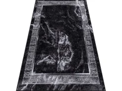 Miro 51278.810 Tapijt Wasbaar Marmer, Grieks Antislip - Zwart / Wit 140X190 Cm-RugsX Best