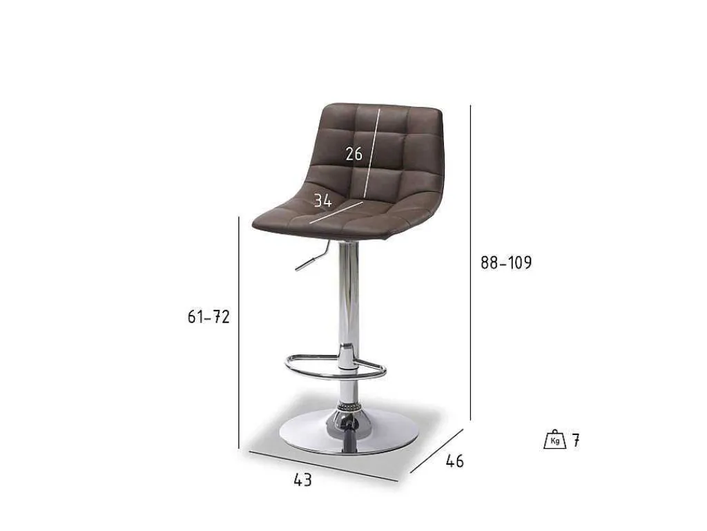 Missi Barkruk Donkerbruin.-Vente-unique Hot