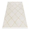 Modern Tapijt Duke 51245 Creme / Goud - Latwerk, Gestructureerd, Zeer 140X190 Cm-RugsX