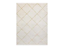 Modern Tapijt Duke 51245 Creme / Goud - Latwerk, Gestructureerd, Zeer 140X190 Cm-RugsX