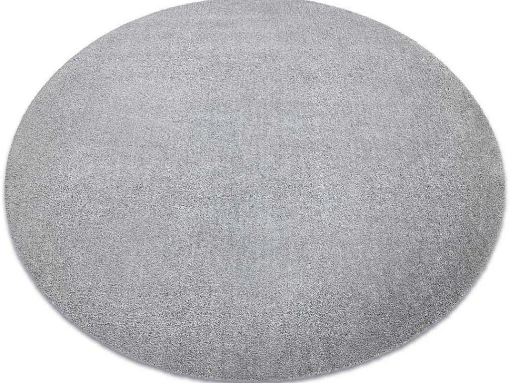 Modern Tapijt Wasbaar Latio 71351060 Rond Zilverkleuring Cercle 120 Cm-RugsX Sale
