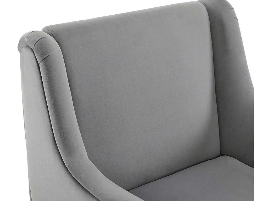 Moderne Loungestoel - Enkele Bank Met Armleuningen - Metalen Poten - Grijs-ModernLuxe Discount