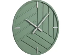 Moderne Wandklok - D. 50 Cm - Groen En Zilverkleurig - Herti-OZAIA New