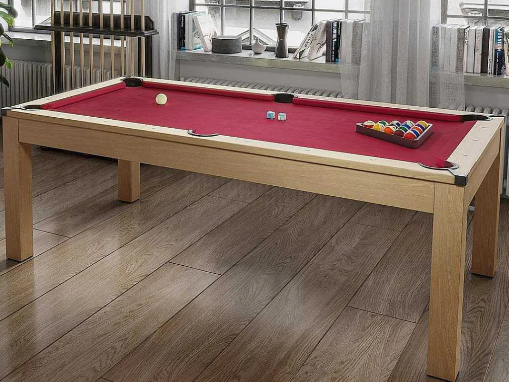 Modulaire Tafel - Biljart En Pingpong Balthazar - 213 X 112 X 81,5 Cm - Rood-Vente-unique Outlet