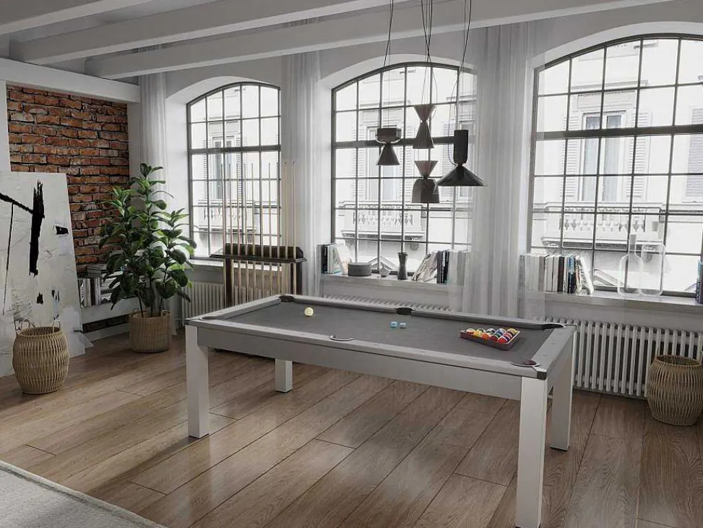 Modulaire Tafel - Biljart En Pingpong Balthazar - 213 X 112 X 81,5 Cm - Grijs-Vente-unique Hot