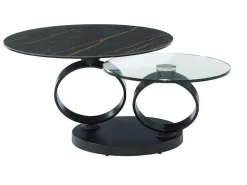 Moduleerbare Design-Salontafel Van Gehard Glas En Keramiek Joline-Maison Céphy Discount