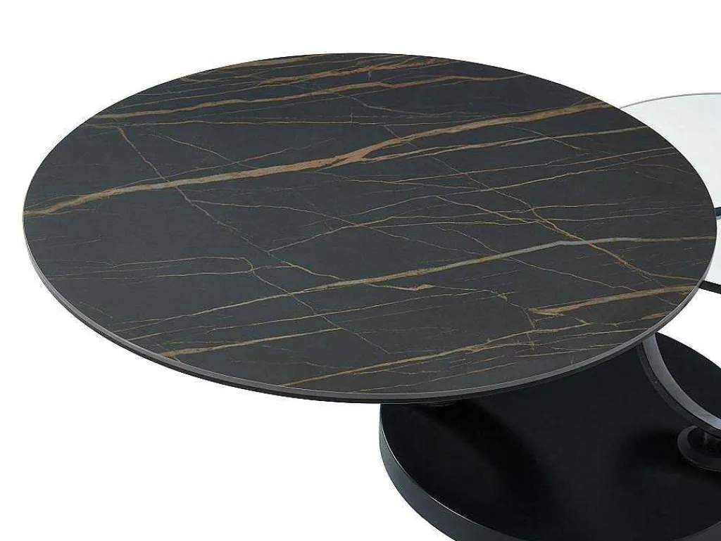 Moduleerbare Design-Salontafel Van Gehard Glas En Keramiek Joline-Maison Céphy Discount