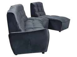 Moduleerbare Relaxhoekbank Van Fluweel - Antraciet - Alford-Vente-unique
