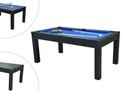 Moduleerbare Tafel - Biljart En Tafeltennis - L182 X B102 X H80 Cm - Zwart - Sousa-Vente-unique Clearance