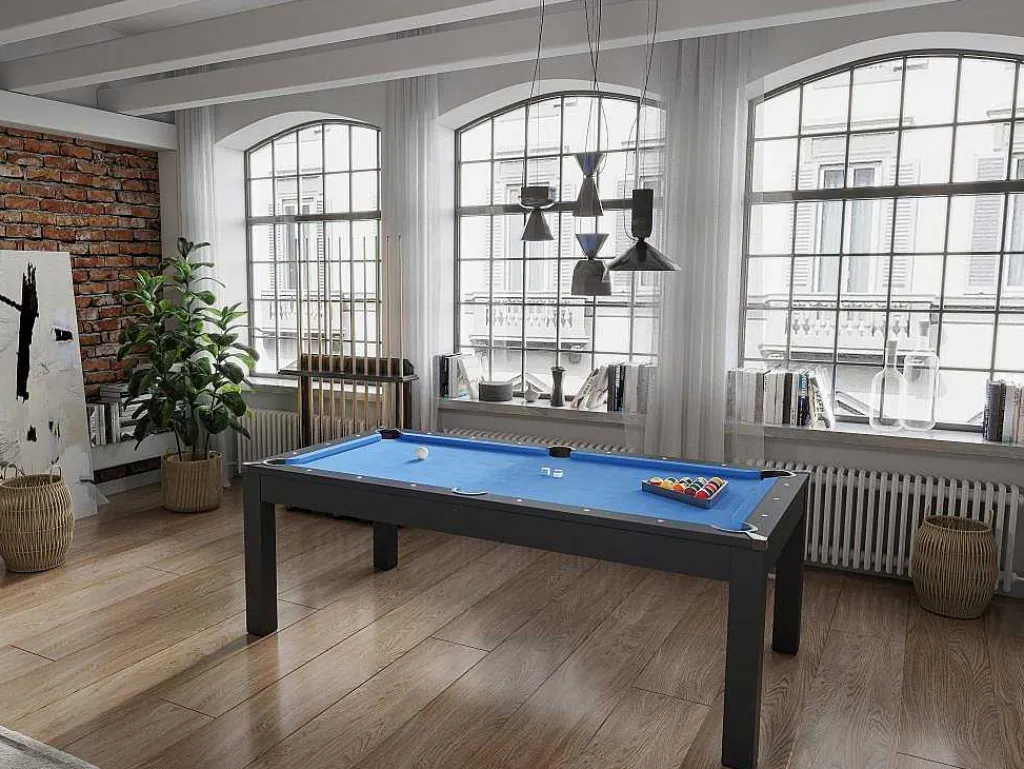 Moduleerbare Tafel - Biljart En Tafeltennis - L182 X B102 X H80 Cm - Zwart - Sousa-Vente-unique Clearance