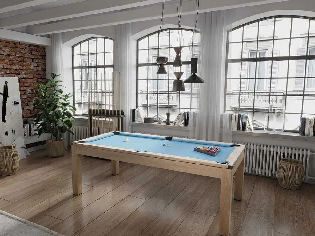 Moduleerbare Tafel - Biljart En Tafeltennis Balthazar - 213 X 112 X 81.5 Cm - Blauw-Vente-unique Hot