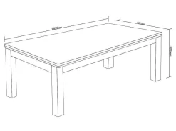 Moduleerbare Tafel - Wit - Biljart En Tafeltennis - L182 X B102 X H80 Cm - Henk-Vente-unique Outlet