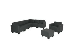 Moncalieri Bankstel (2-Delig), Donkergrijs-Vente-unique Outlet