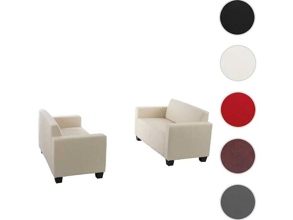 Moncalieri Bankstel (Set Van 2), Creme-Vente-unique