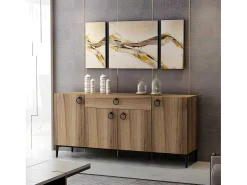 Moon Multifunctioneel Kabinet, Walnoot, 160X42X75 Cm, Epikasa-Homemania Best