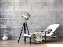 Movie Vloerlamp, Zilver, Zwart, 45X45X175 Cm,-EPIKASA Best