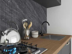 Mozaiek Vloer En Wand In Antracietgrijs Marmer - Set Van 1M - Moyali-BRICOSOL Outlet