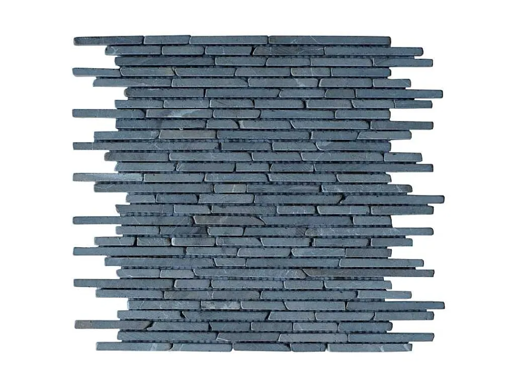 Mozaiek Vloer En Wand In Antracietgrijs Marmer - Set Van 1M - Moyali-BRICOSOL Outlet