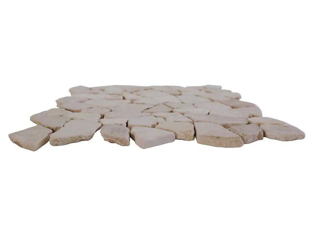 Mozaiektegels Vloer En Muur Poesy Van Natuurlijk Marmer - Creme - Pak Van 1M-BRICOSOL Outlet