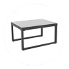 Multifunctioneel Ijzeren Tuinmeubel - Loungebank Met Verstelbare Luifel - 5 Zitplaatsen En 1 Salontafel - Grijs-ModernLuxe Online