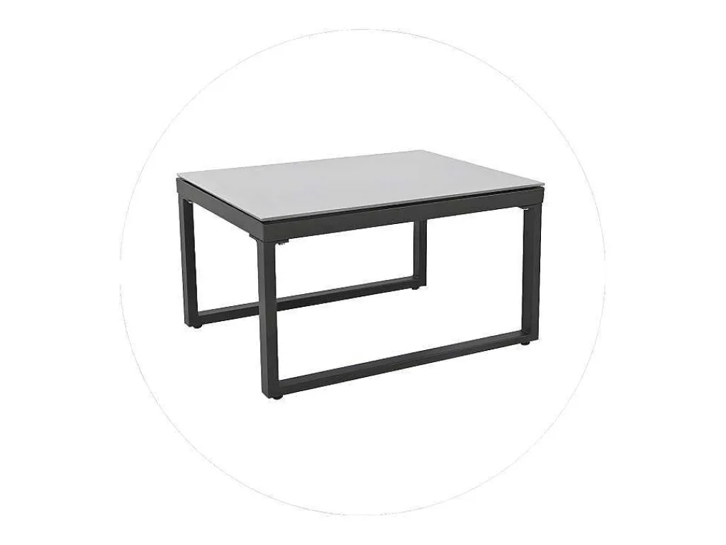 Multifunctioneel Ijzeren Tuinmeubel - Loungebank Met Verstelbare Luifel - 5 Zitplaatsen En 1 Salontafel - Grijs-ModernLuxe Online